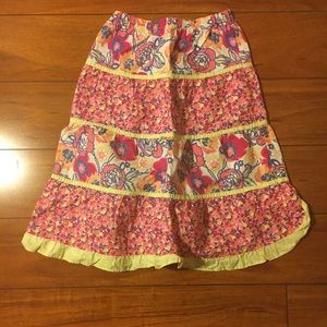 Children’s Place Girls Layered Floral Skirt Size 7
